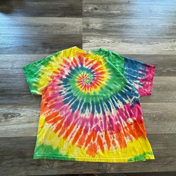 Vintage Tie Dye‎ Shirt Classic Spiral Short Sleeve Tee 90s T-shirt Delta Pro - Picture 1 of 7
